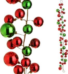 img 2 attached to 🎄 Shop RAZ Imports 4ft Red and Green Christmas Garland for Trees or Staircase