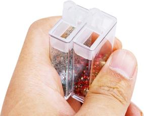 img 1 attached to 💎 64-Piece Removable Diamond Bead Storage Containers - Clear Plastic Organizers with Snap Shut Lid for Nail Art, Rhinestone Jewelry, DIY Diamond Cross Stitch Tools, and Small Items