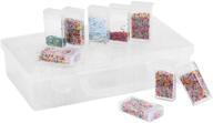 💎 64-piece removable diamond bead storage containers - clear plastic organizers with snap shut lid for nail art, rhinestone jewelry, diy diamond cross stitch tools, and small items logo