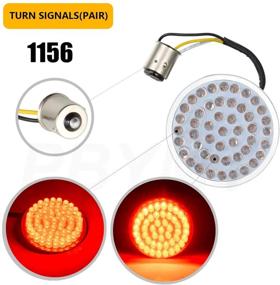 img 1 attached to 🔦 PBYMT 1156 LED 2” Bullet Turn Signal Light Rear Brake Bulb - Compatible for Harley Davidson Touring Road King Street Glide Electra Glide (1986-2021)