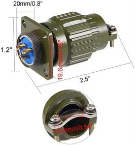 img 1 attached to Uxcell Aviation Connector Waterproof Fittings Industrial Electrical