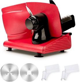 img 4 attached to Adortec Electric Deli Food Slicer with EXTRA Stainless Steel Blade+Pusher for Home Use