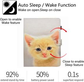 img 2 attached to 🐱 Dteck Multi-Angle Smart Case for iPad 2/3/4 - Cat Design - Full Body Protection & Auto Sleep/Wake