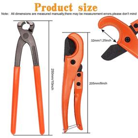 img 2 attached to 🛠️ Tube Clamp Plier Crimper Tool and PEX Pipe Cutter for 1/8 inch-1 1/4 inch Tube with 20PCS 1/2-inch, 10PCS 3/4-inch Stainless Steel Clamps