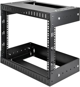 img 4 attached to 🔌 StarTech.com 8U 19&#34; Wall Mount Network Rack - Adjustable Depth 12-20&#34; 2 Post Open Frame Server Room Rack for AV/Data/ IT Communication/Computer Equipment/Switch Rack with Cage Nuts & Screws (RK812WALLOA) - Enhanced SEO