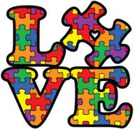 🧩 autism awareness puzzle piece car decal sticker - high-quality vinyl, 5x5 inches logo