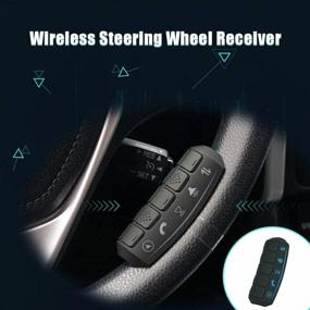 img 2 attached to 🚘 YOUNGFLY Wireless LED Car Steering Wheel Remote Control with 10 Universal Buttons for Android