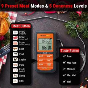 img 2 attached to 🌡️ Accurate Digital Grill Meat Thermometer: ThermoPro TP06S with Probe for Smoker Grilling Food BBQ Thermometer