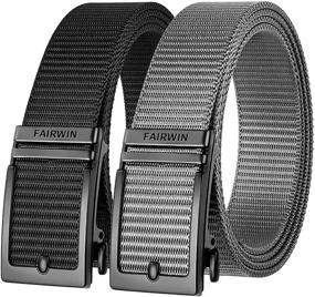 img 4 attached to Exceptional Fairwin Ratchet Adjustable Designer Western Men's Accessories and Belts: Elevate your Style with Unbeatable Comfort and Versatility!