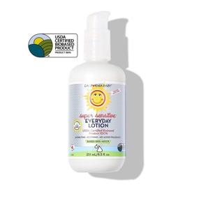 img 1 attached to California Baby Super Sensitive Face and Body Lotion - Moisturizer for Dry, Sensitive Skin, Post Bath and Diaper Changing, Non-Greasy, Fast-Absorbing Formula, Fragrance Free, 100% Plant-Based - USDA Certified, 8.5oz, 2 Pack