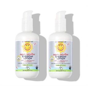 img 3 attached to California Baby Super Sensitive Face and Body Lotion - Moisturizer for Dry, Sensitive Skin, Post Bath and Diaper Changing, Non-Greasy, Fast-Absorbing Formula, Fragrance Free, 100% Plant-Based - USDA Certified, 8.5oz, 2 Pack