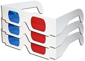 img 2 attached to Premium Red & Blue White Cardboard Glasses (3 Pairs) - Made in the USA: Enhance Your Viewing Experience