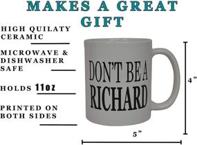 img 2 attached to 🤣 Sarcastic Novelty Coffee Mug - Funny Don't Be A Richard Cup, Perfect Gag Gift Idea For Men, Women, Office, Work, and Coworkers. Great for Adult Humor, Employees, Bosses!