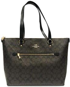 img 1 attached to COACH Signature Canvas Brown Women's 👜 Handbags & Wallets - Ideal for Totes