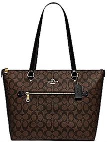 img 2 attached to COACH Signature Canvas Brown Women's 👜 Handbags & Wallets - Ideal for Totes