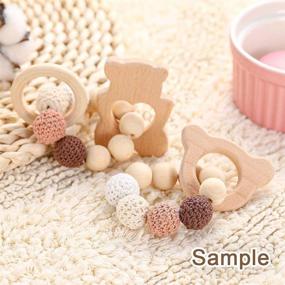 img 2 attached to 600 pcs Natural Wood Beads: Round, Unfinished, Handmade Craft Wood Shapes (8mm/10mm/12mm/14mm/16mm/20mm)