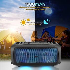 img 1 attached to Wireless Portable Bluetooth Boombox Speaker Home Audio