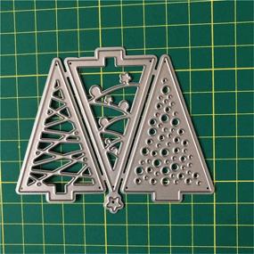 img 2 attached to 🎄 Christmas Tree Metal Cutting Dies - 3" x 3.6" Size, Perfect for Card Making and Scrapbooking, featuring Christmas Socks and Deer (Triangle Christmas Trees)