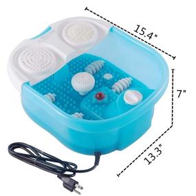 img 1 attached to 🔥 Yosager Foot Spa with Heat and Bubbles, Infrared Foot Massager to Relieve Stress, Pedicure Spa Tub, Temperature-Preserving Foot Bath with 4 Massage Rollers