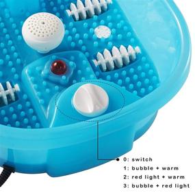img 2 attached to 🔥 Yosager Foot Spa with Heat and Bubbles, Infrared Foot Massager to Relieve Stress, Pedicure Spa Tub, Temperature-Preserving Foot Bath with 4 Massage Rollers