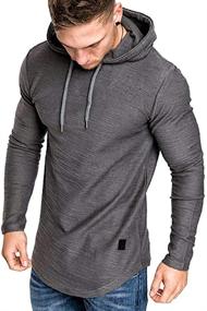 img 4 attached to 👕 Men's XL Dark Grey Athletic Sweatshirt T45 - Clothing for Active Individuals