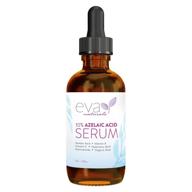 eva naturals azelaic acid facial serum - 10% brightening hyaluronic acid and niacinamide with redness relief, acne blemish control, fade and repair dark spots - 2 oz. logo