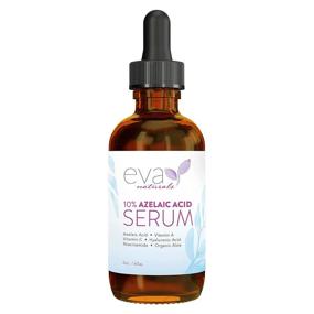 img 4 attached to Eva Naturals Azelaic Acid Facial Serum - 10% Brightening Hyaluronic Acid and Niacinamide with Redness Relief, Acne Blemish Control, Fade and Repair Dark Spots - 2 oz.