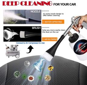 img 3 attached to 🚗 Car Detailing Gun Set - GiftCity Car Cleaning Tool with Pressure Air Tools for Interior Cleaning: Seat, Carpet, Roof & Dashboard. Essential Auto Detailing Kit with US 1/4'' Male Plug