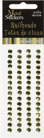 img 1 attached to Gold Metal Stickers Nailheads 5mm Round - MARK RICHARDS 64/Pkg