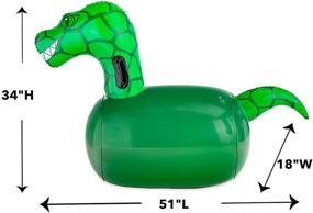 img 3 attached to 🦕 HearthSong Weighted Inflatable Dinosaur with Handles