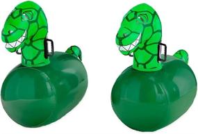 img 4 attached to 🦕 HearthSong Weighted Inflatable Dinosaur with Handles