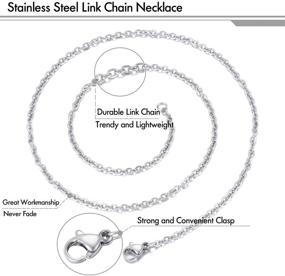 img 3 attached to 🔗 30 Pack 18 inch Stainless Steel Link Cable Chain Necklace with Lobster Clasps - Ideal for DIY Jewelry Making