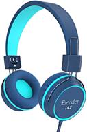 🎧 elecder i42 kids headphones: safe volume limited 85db, foldable on ear headphones - blue/teal logo