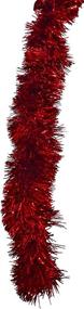 img 1 attached to 25 Ft. Long Seasonal Holiday Tinsel Garland in Red - Perfect for Christmas, Thanksgiving, New Years, Birthdays, Celebrations, Parties & Events