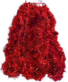 img 2 attached to 25 Ft. Long Seasonal Holiday Tinsel Garland in Red - Perfect for Christmas, Thanksgiving, New Years, Birthdays, Celebrations, Parties & Events