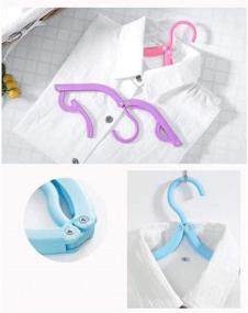 img 1 attached to 💼 Compact and Colorful: Ailive 10pcs Portable Travel Hangers for Convenient Clothes Drying and Storage