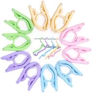 💼 compact and colorful: ailive 10pcs portable travel hangers for convenient clothes drying and storage логотип