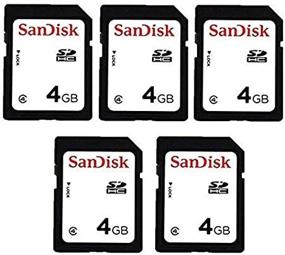 img 2 attached to 📸 5 пакетов SanDisk 4GB карт SD - высококачественные карты памяти SDHC на 4 ГБ, безопасные цифровые карты SD класса 4 (пакет из 5)