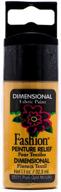 vibrant & stylish: plaid fashion dimensional 🎨 fabric paint in assorted colors (1.1-ounce), pure gold logo