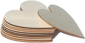 img 2 attached to ❤️ 10-Pack of 4 Inch Natural Unfinished Wood Hearts - Perfect for Crafts and DIY Projects