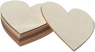 ❤️ 10-pack of 4 inch natural unfinished wood hearts - perfect for crafts and diy projects logo
