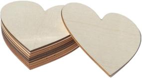 img 4 attached to ❤️ 10-Pack of 4 Inch Natural Unfinished Wood Hearts - Perfect for Crafts and DIY Projects
