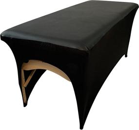 img 4 attached to 💁 Sophi & Co. Wipeable Fitted Lash Bed Cover/Salon Table Linen in Stylish Black - 6ft