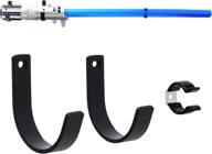 lekusha lightsaber holder: sleek horizontal wall mount for displaying your light saber - black (pack of 1) logo