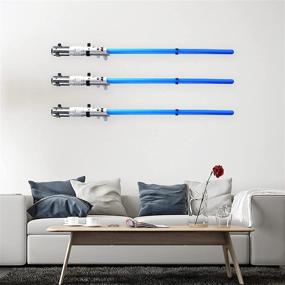 img 1 attached to LEKUSHA Lightsaber Holder: Sleek Horizontal Wall Mount for Displaying Your Light Saber - Black (Pack of 1)