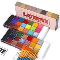 🎨 ucanbe face body paint oil palette set: 40 colors & 10 blue brushes for halloween cosplay, sfx makeup kit - athena & laterite logo