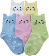 🧦 tandi kids girls cotton cute low cut crew ankle socks with no toe seam - pack of 5 logo