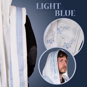 img 3 attached to 👒 Women's Tallit Prayer Cotton Tzitzit Mitzvah Scarves & Wraps Accessories