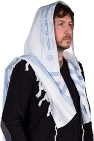 img 4 attached to 👒 Women's Tallit Prayer Cotton Tzitzit Mitzvah Scarves & Wraps Accessories