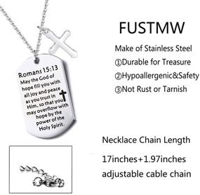 img 2 attached to FUSTMW Christian Keychain Religious Jewelry